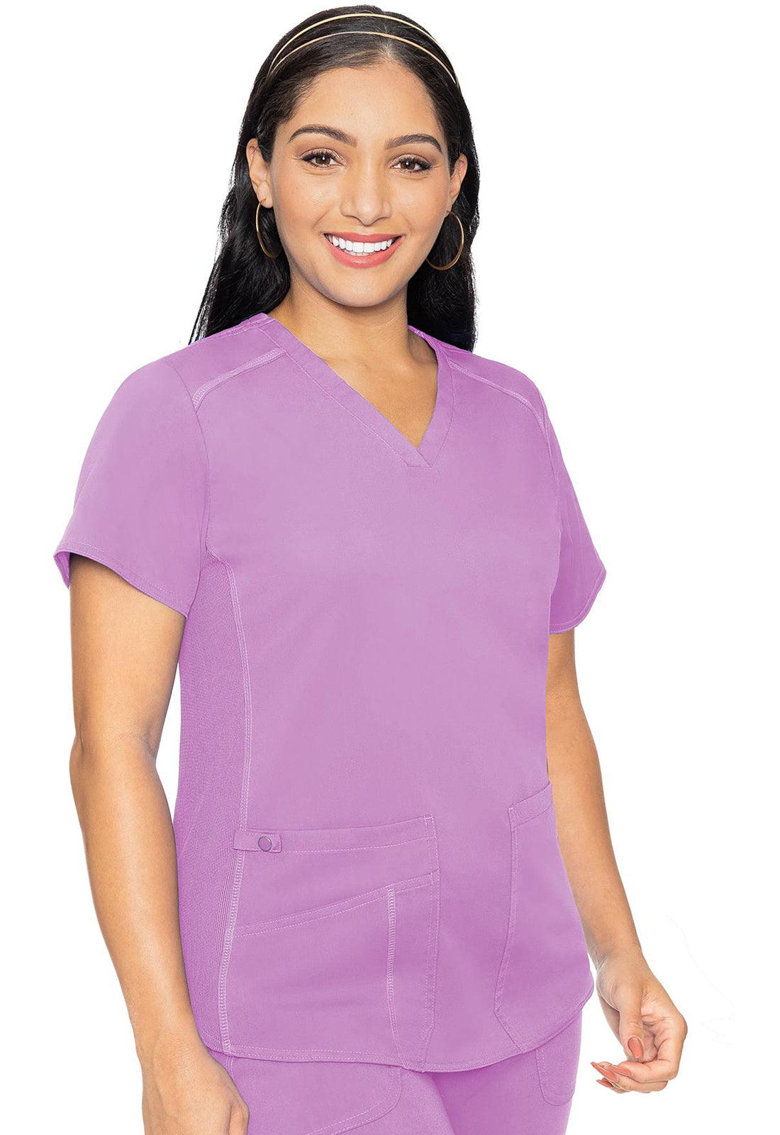 Women's V-Neck Shirttail Top - Lilac